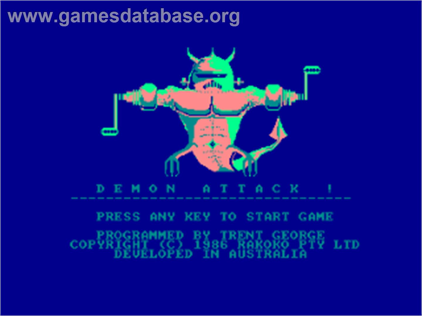 Demon Attack - Amstrad CPC - Artwork - Title Screen