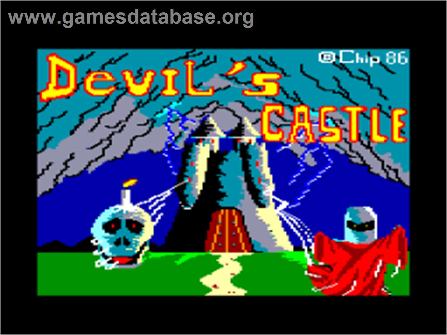 Devil's Castle - Amstrad CPC - Artwork - Title Screen