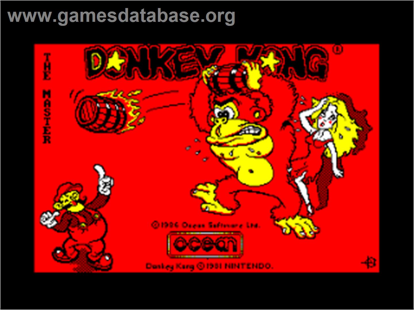 Donkey Kong - Amstrad CPC - Artwork - Title Screen