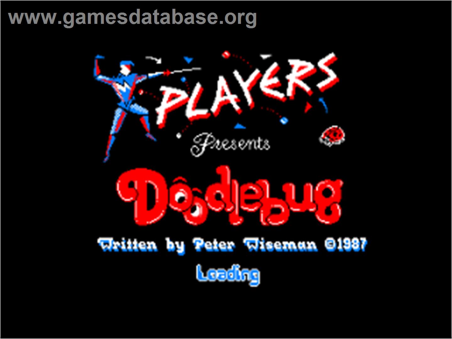 Doodle Bug - Amstrad CPC - Artwork - Title Screen