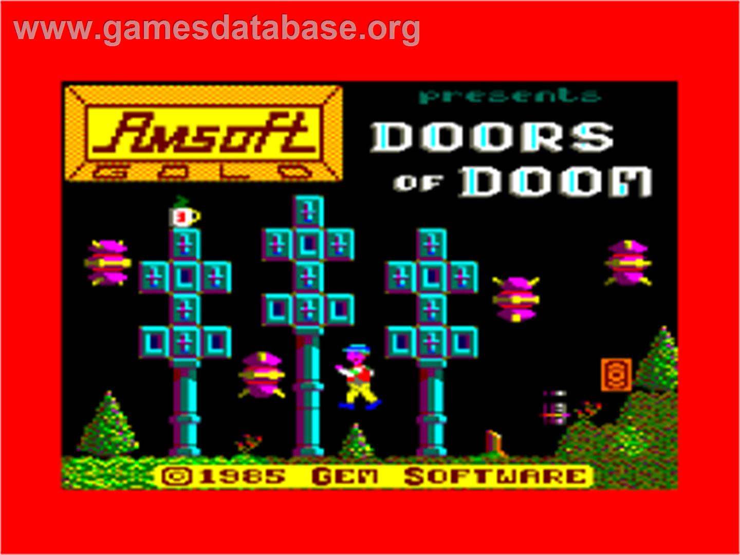 Doors Of Doom - Amstrad CPC - Artwork - Title Screen