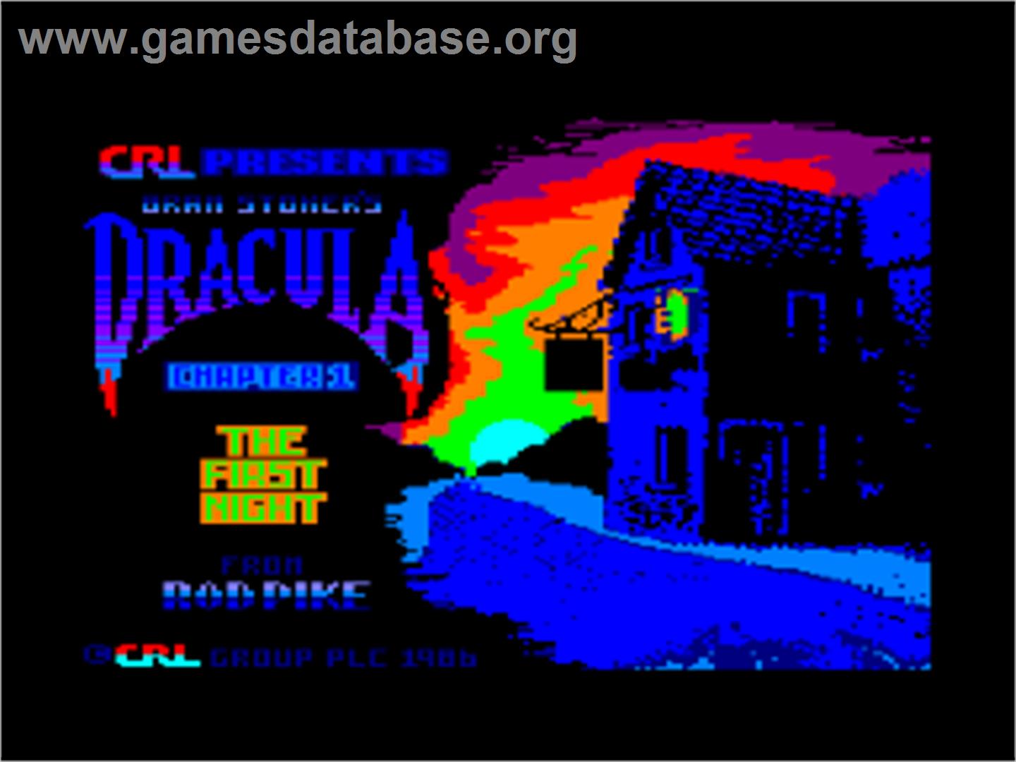 Dracula - Amstrad CPC - Artwork - Title Screen