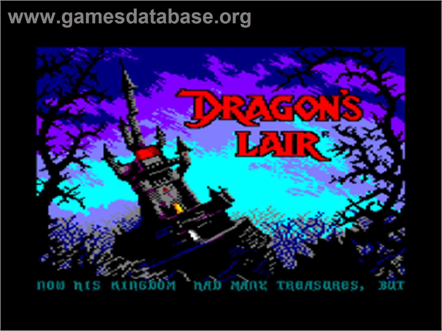 Dragon's Lair - Amstrad CPC - Artwork - Title Screen