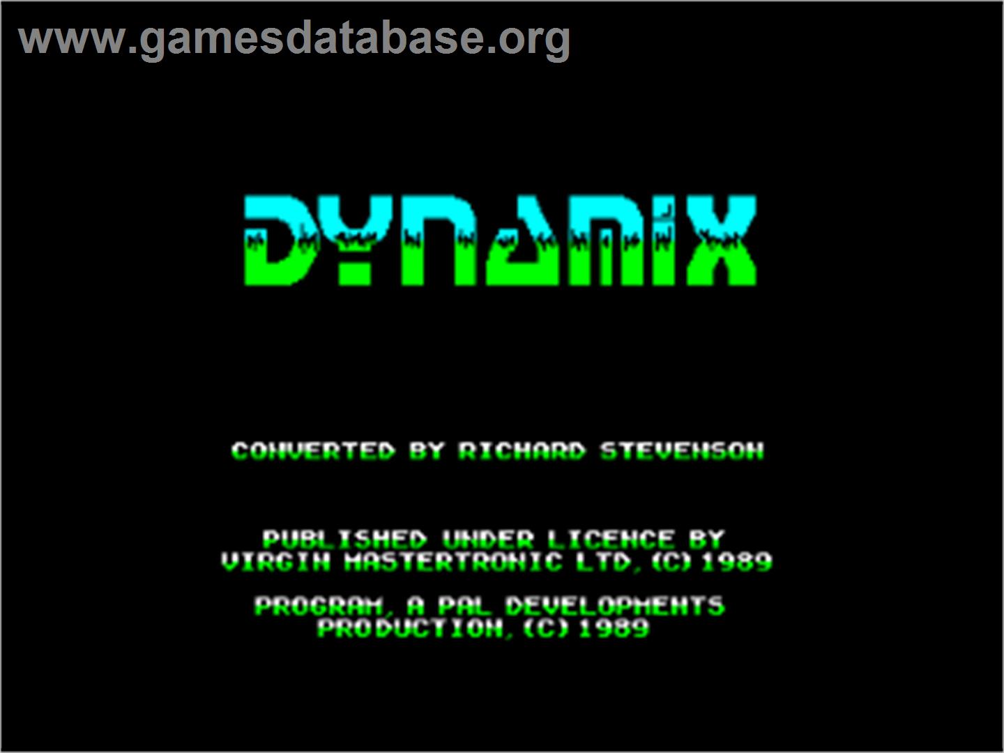 Dynamix - Amstrad CPC - Artwork - Title Screen