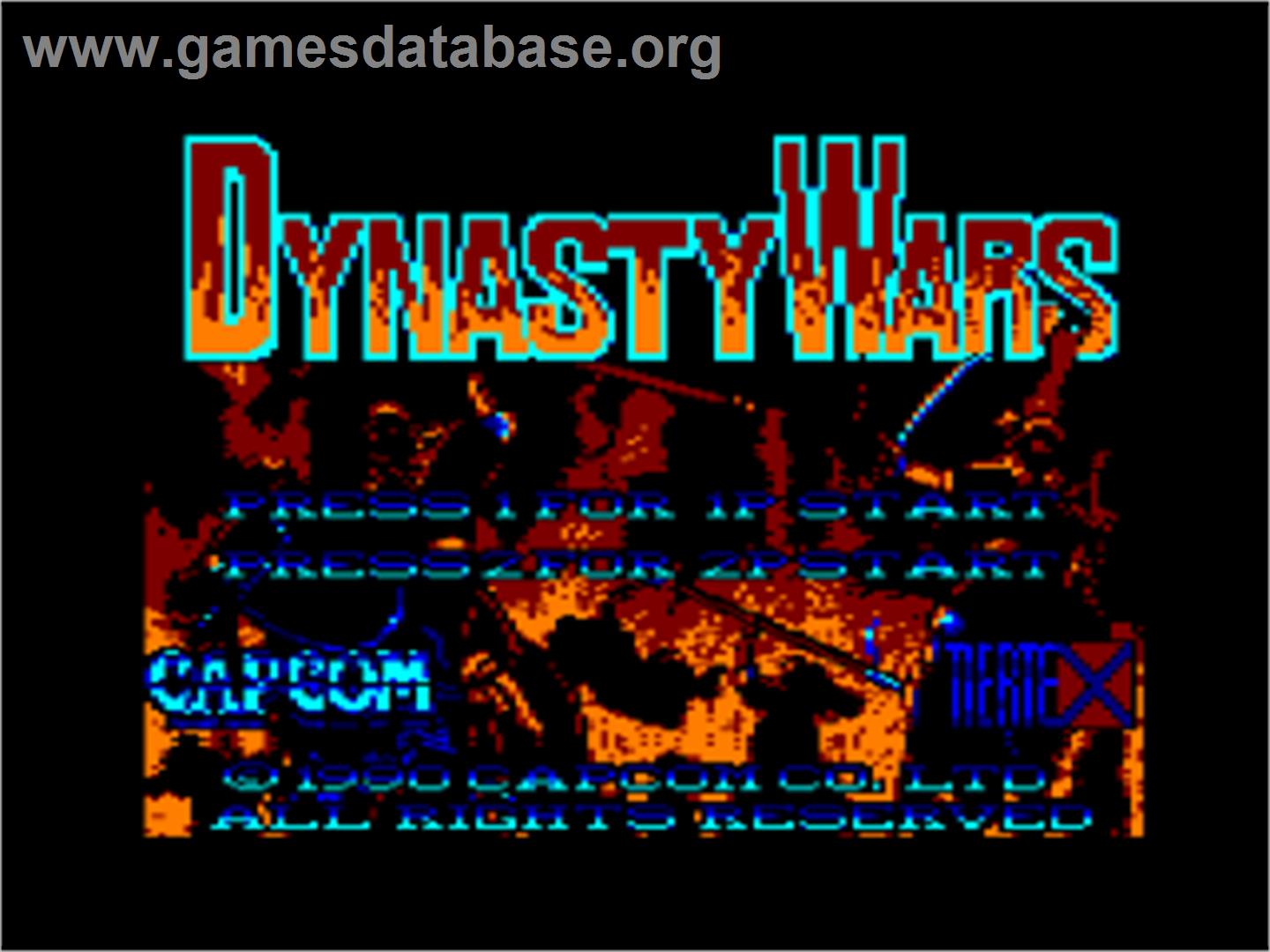 Dynasty Wars - Amstrad CPC - Artwork - Title Screen