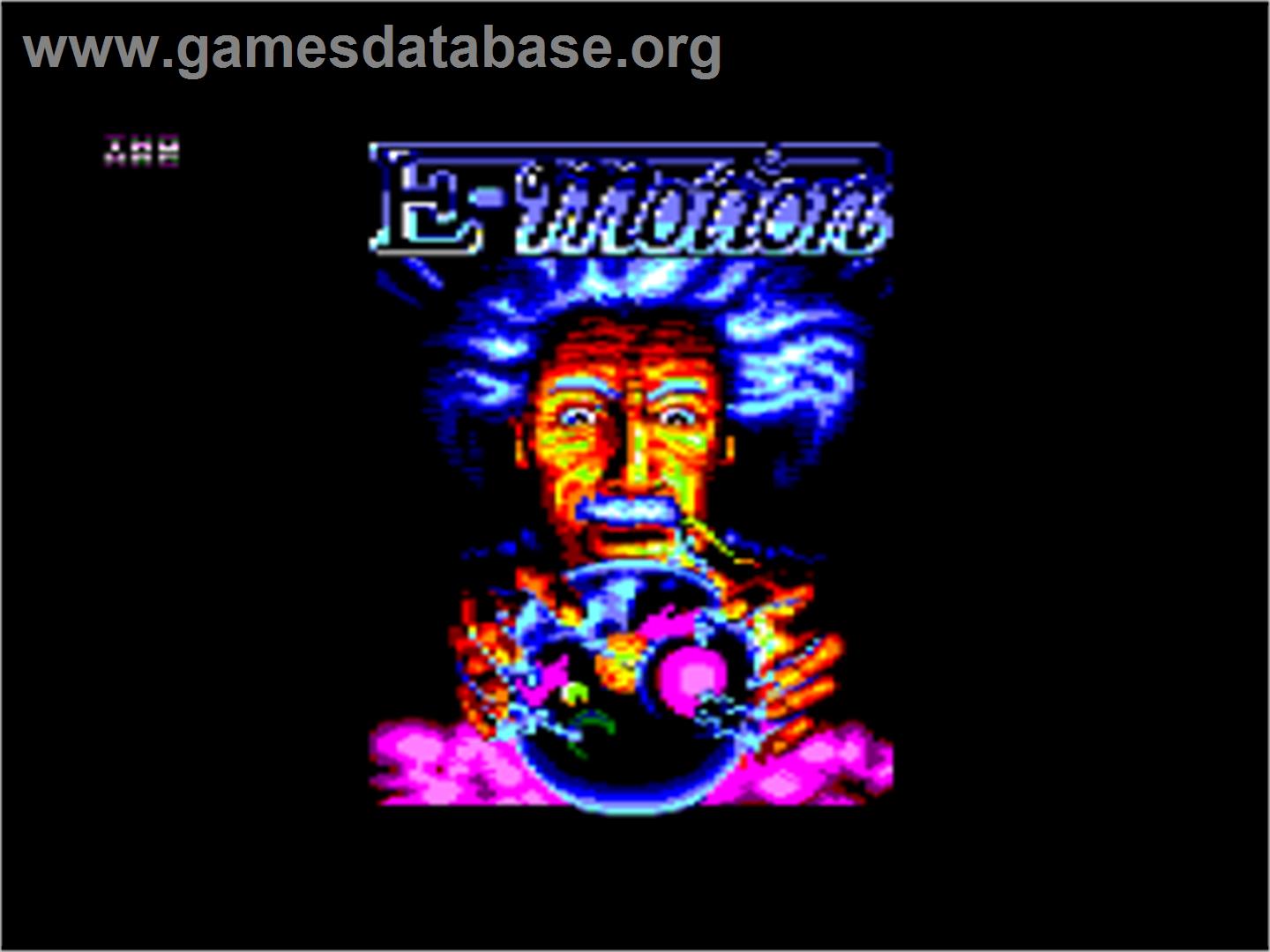 E-motion - Amstrad CPC - Artwork - Title Screen