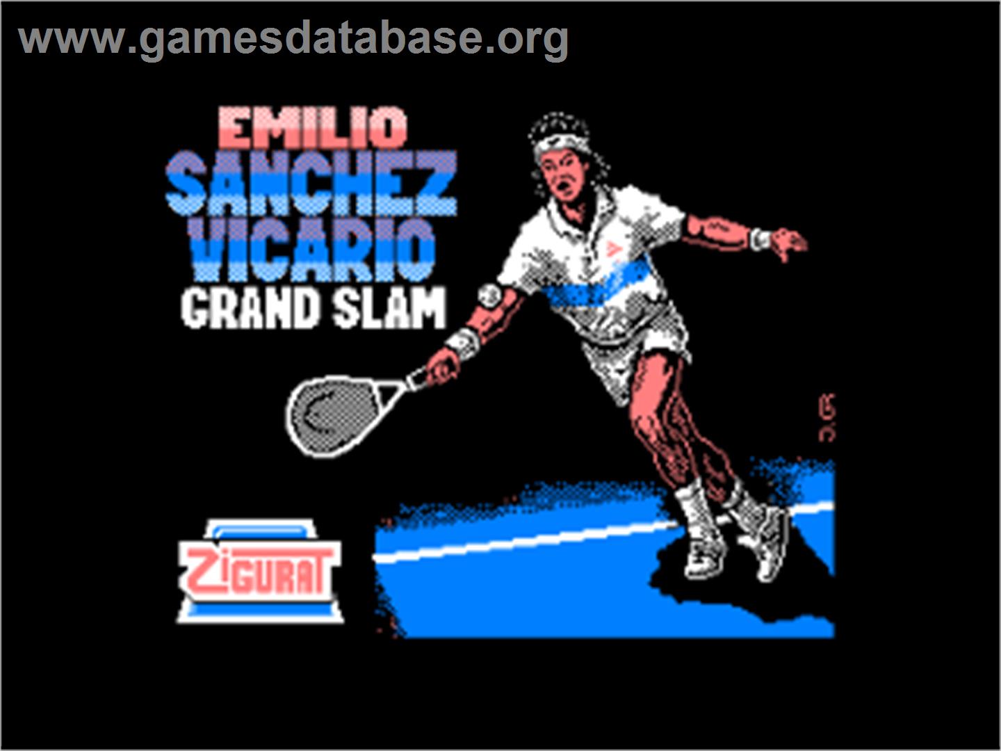 Emilio Sanchez Vicario Grand Slam - Amstrad CPC - Artwork - Title Screen