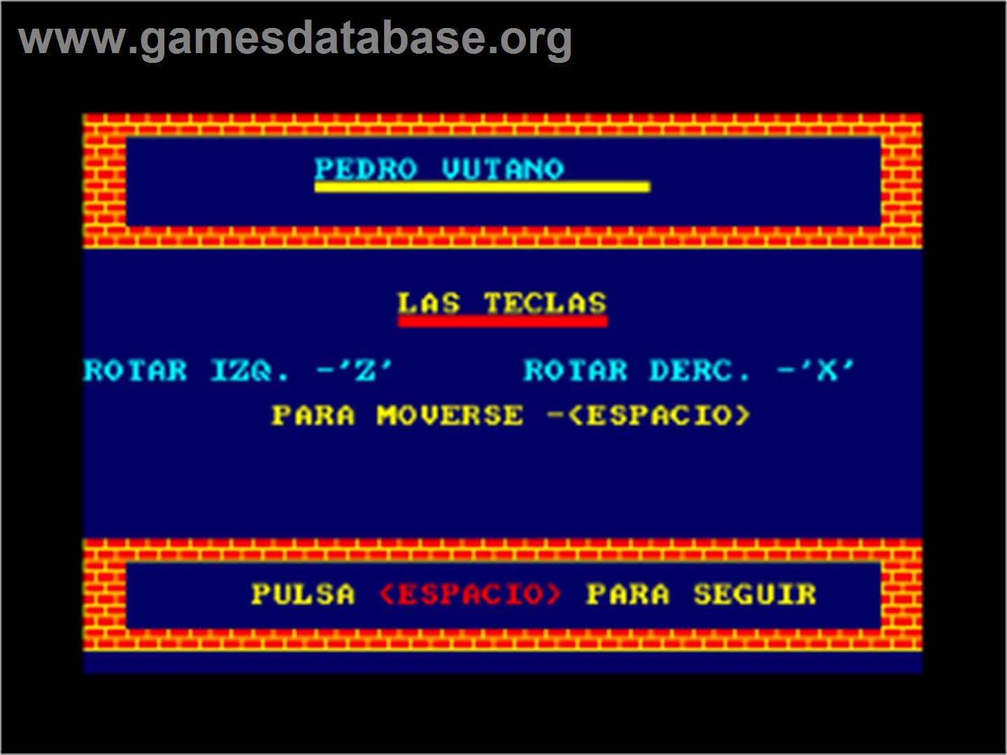 Escape - Amstrad CPC - Artwork - Title Screen