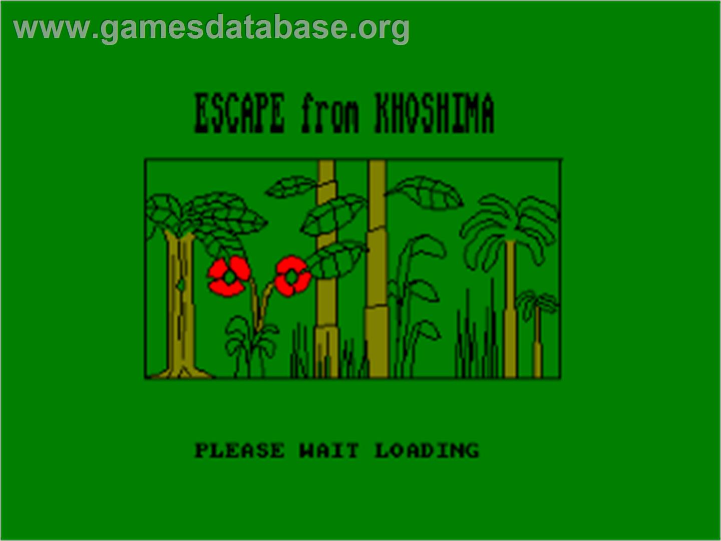 Escape From Khoshima - Amstrad CPC - Artwork - Title Screen