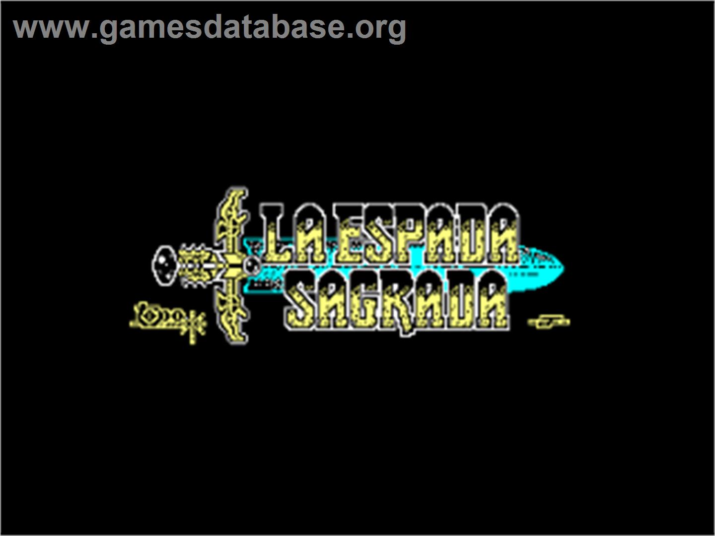 Espada Sagrada, La - Amstrad CPC - Artwork - Title Screen