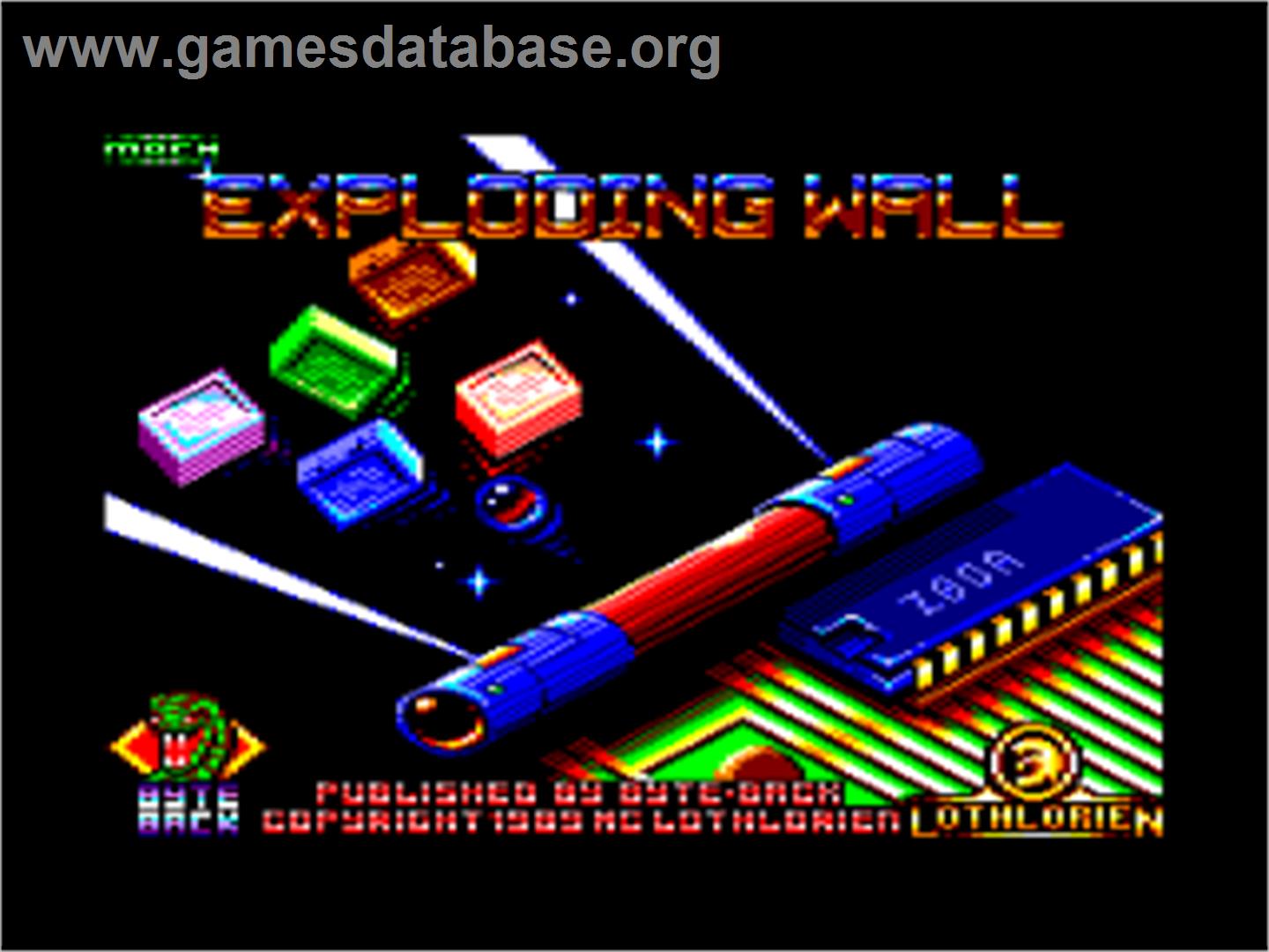 Exploding Wall - Amstrad CPC - Artwork - Title Screen