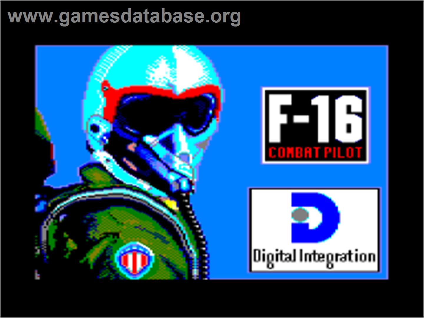 F-16 Combat Pilot - Amstrad CPC - Artwork - Title Screen