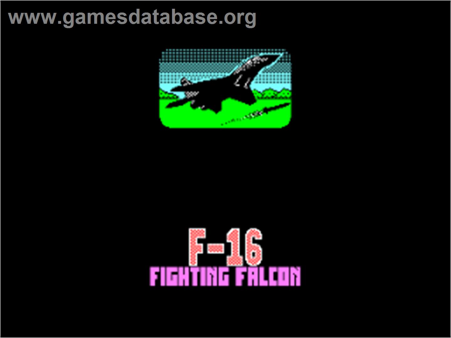 F-16 Fighting Falcon - Amstrad CPC - Artwork - Title Screen