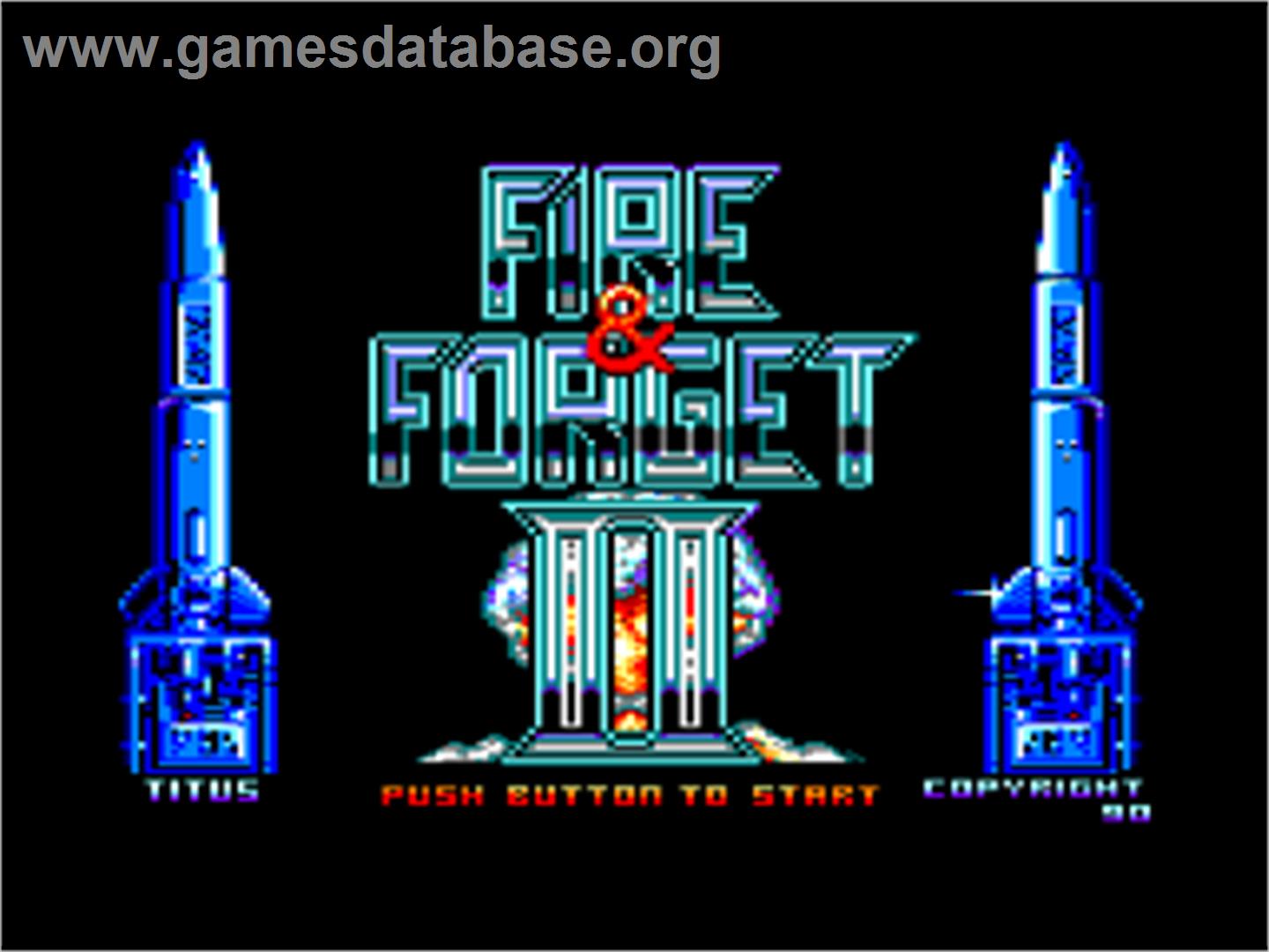 Fire And Forget 2 - Amstrad CPC - Artwork - Title Screen