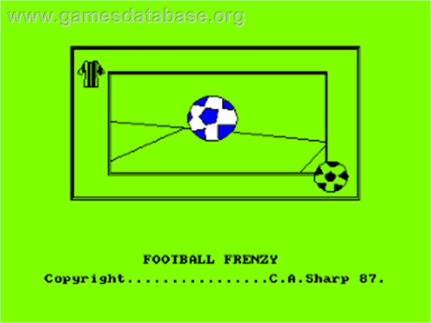 Football Frenzy - Amstrad CPC - Artwork - Title Screen