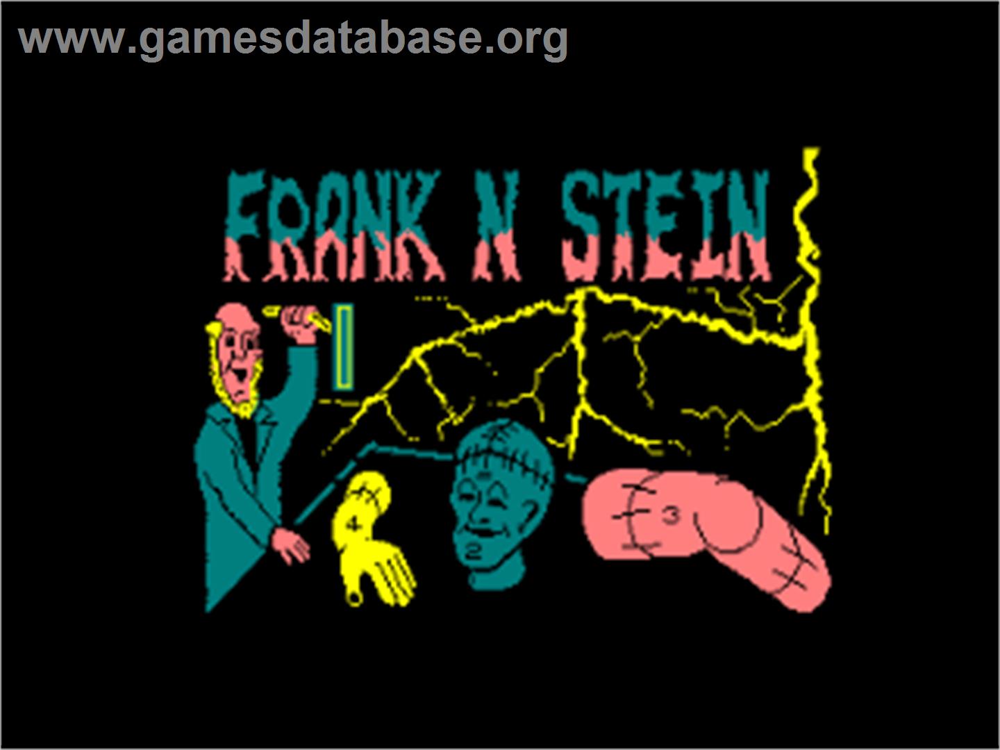 Frank N Stein - Amstrad CPC - Artwork - Title Screen