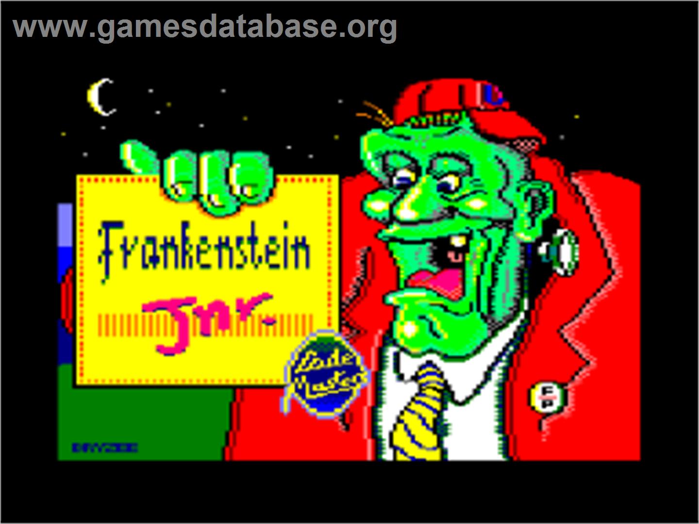 Frankenstein Jnr. - Amstrad CPC - Artwork - Title Screen