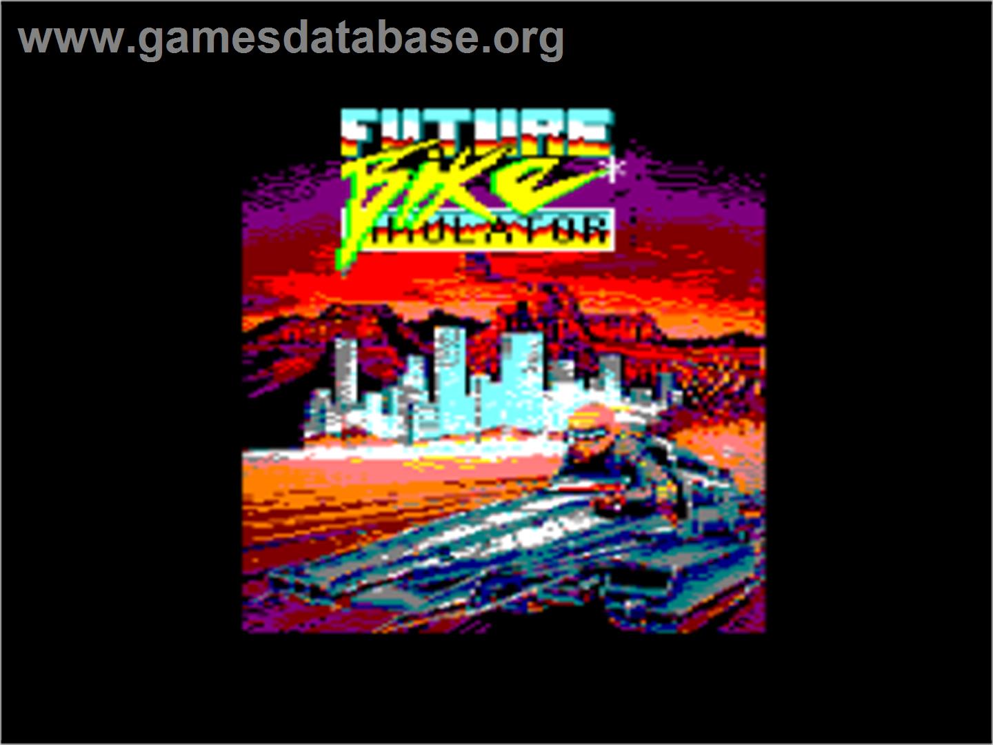 Future Bike Simulator - Amstrad CPC - Artwork - Title Screen