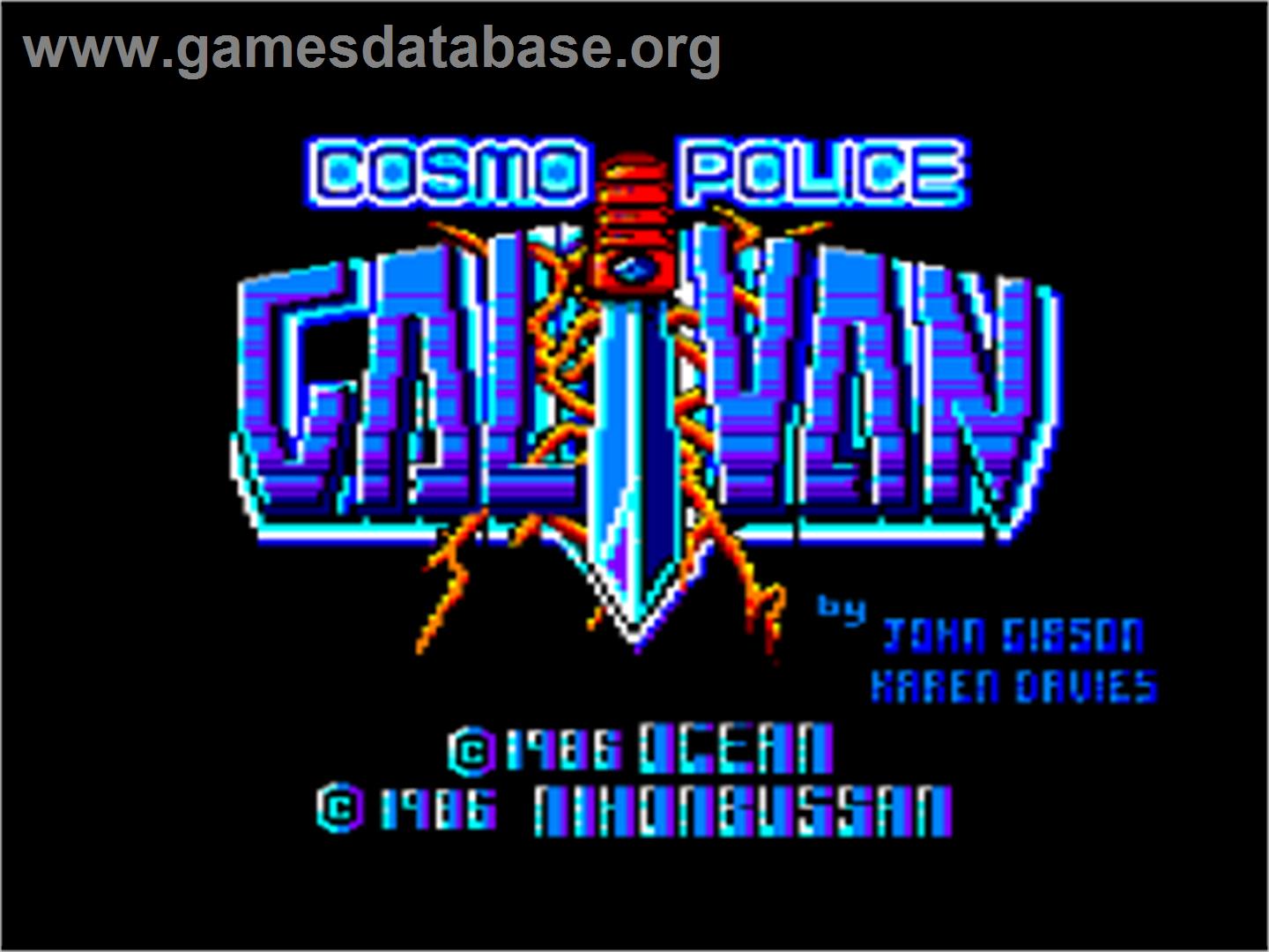 Galivan - Amstrad CPC - Artwork - Title Screen