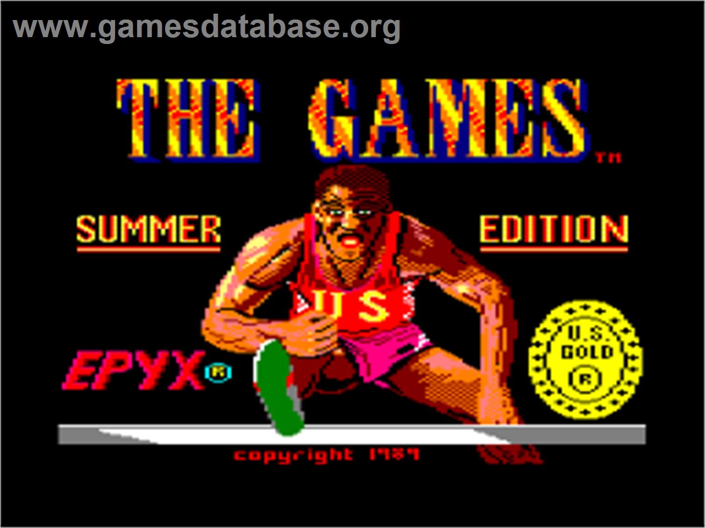 Games, The - Summer Edition - Amstrad CPC - Artwork - Title Screen