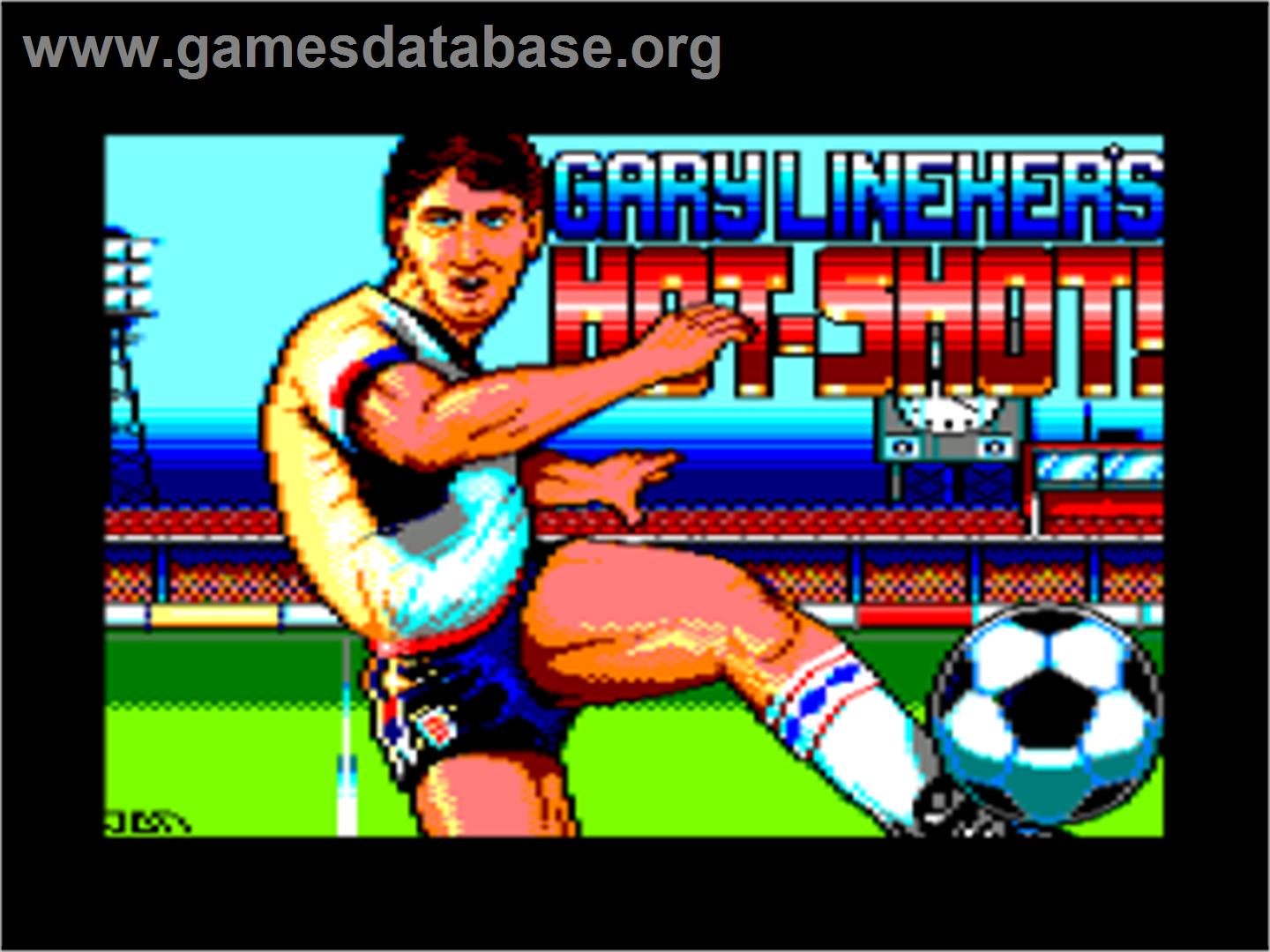 Gary Lineker's Hot-Shot! - Amstrad CPC - Artwork - Title Screen