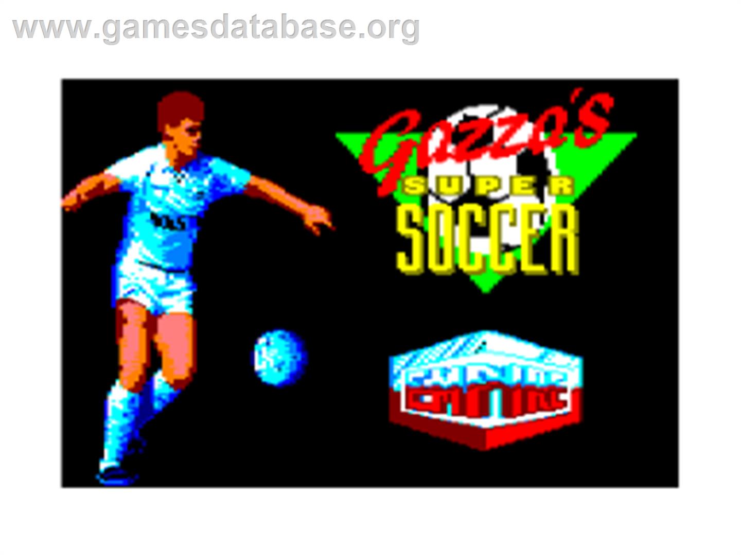 Gazza's Super Soccer - Amstrad CPC - Artwork - Title Screen