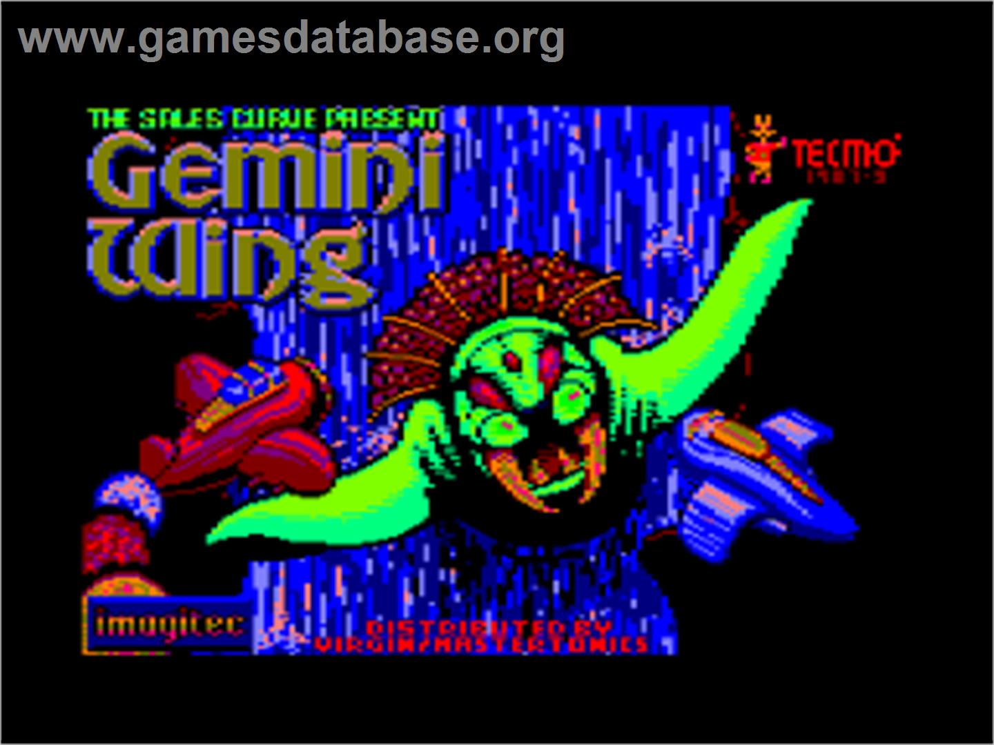 Gemini Wing - Amstrad CPC - Artwork - Title Screen