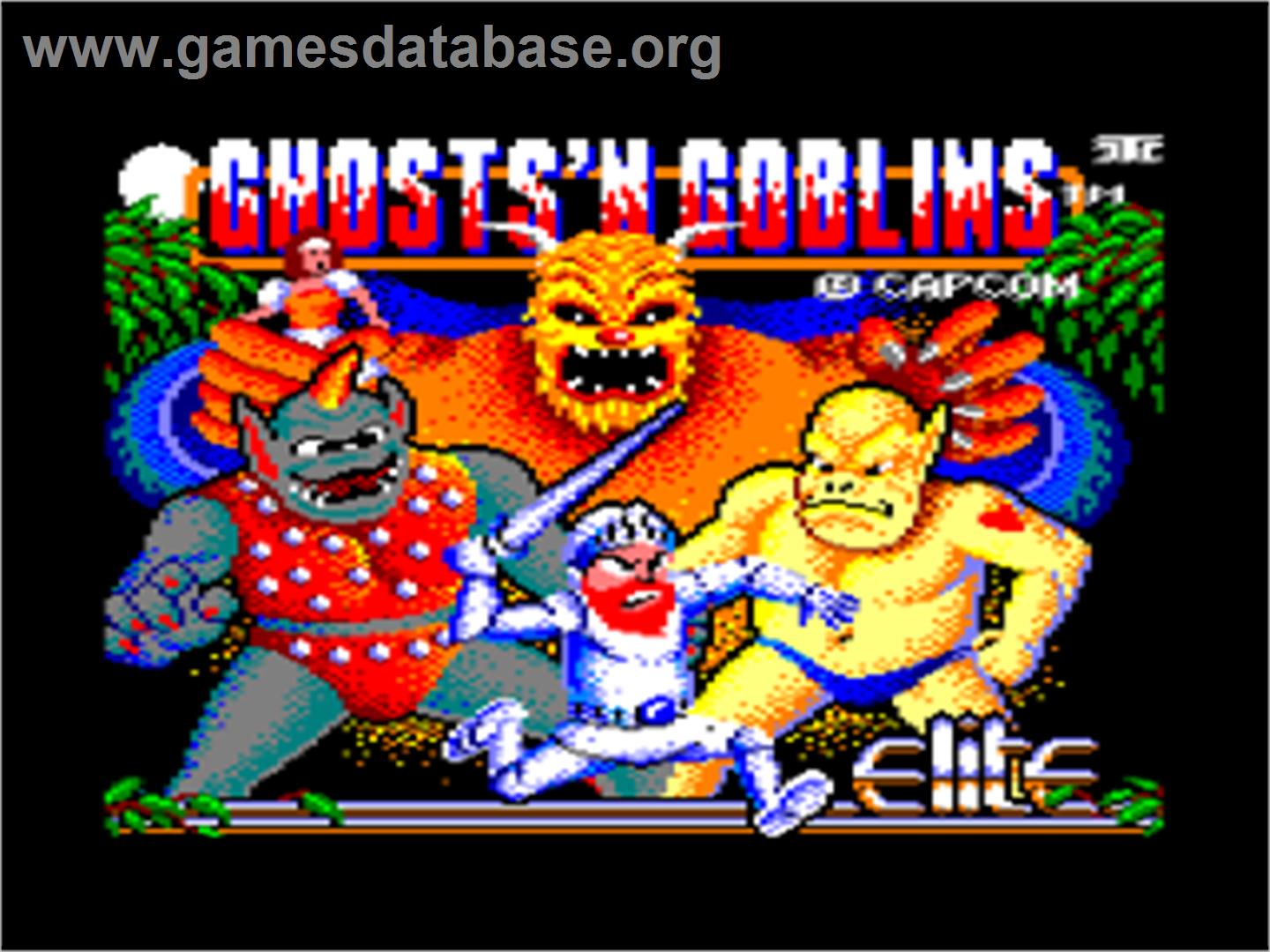 Ghosts'n Goblins - Amstrad CPC - Artwork - Title Screen