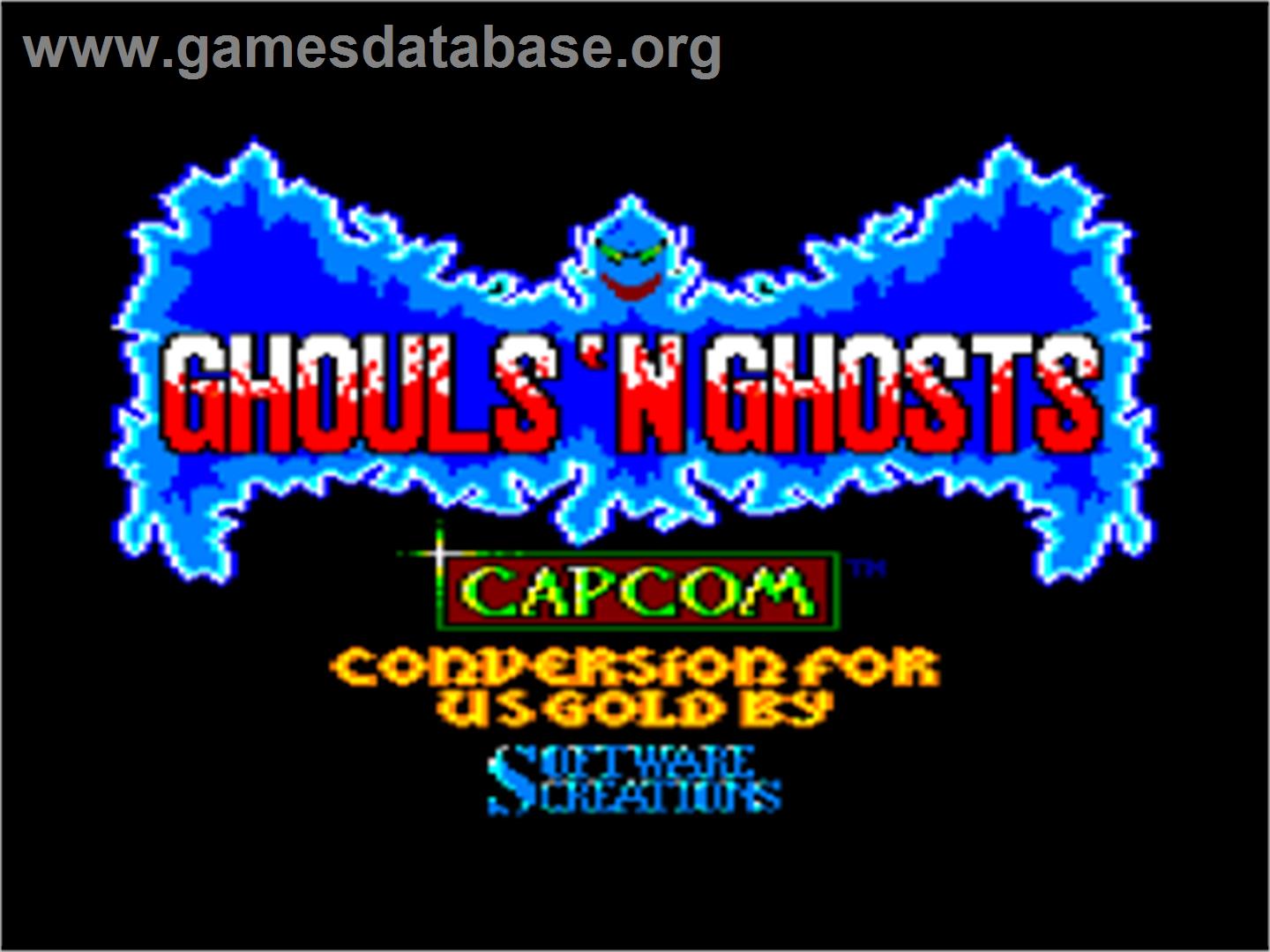 Ghouls'n Ghosts - Amstrad CPC - Artwork - Title Screen