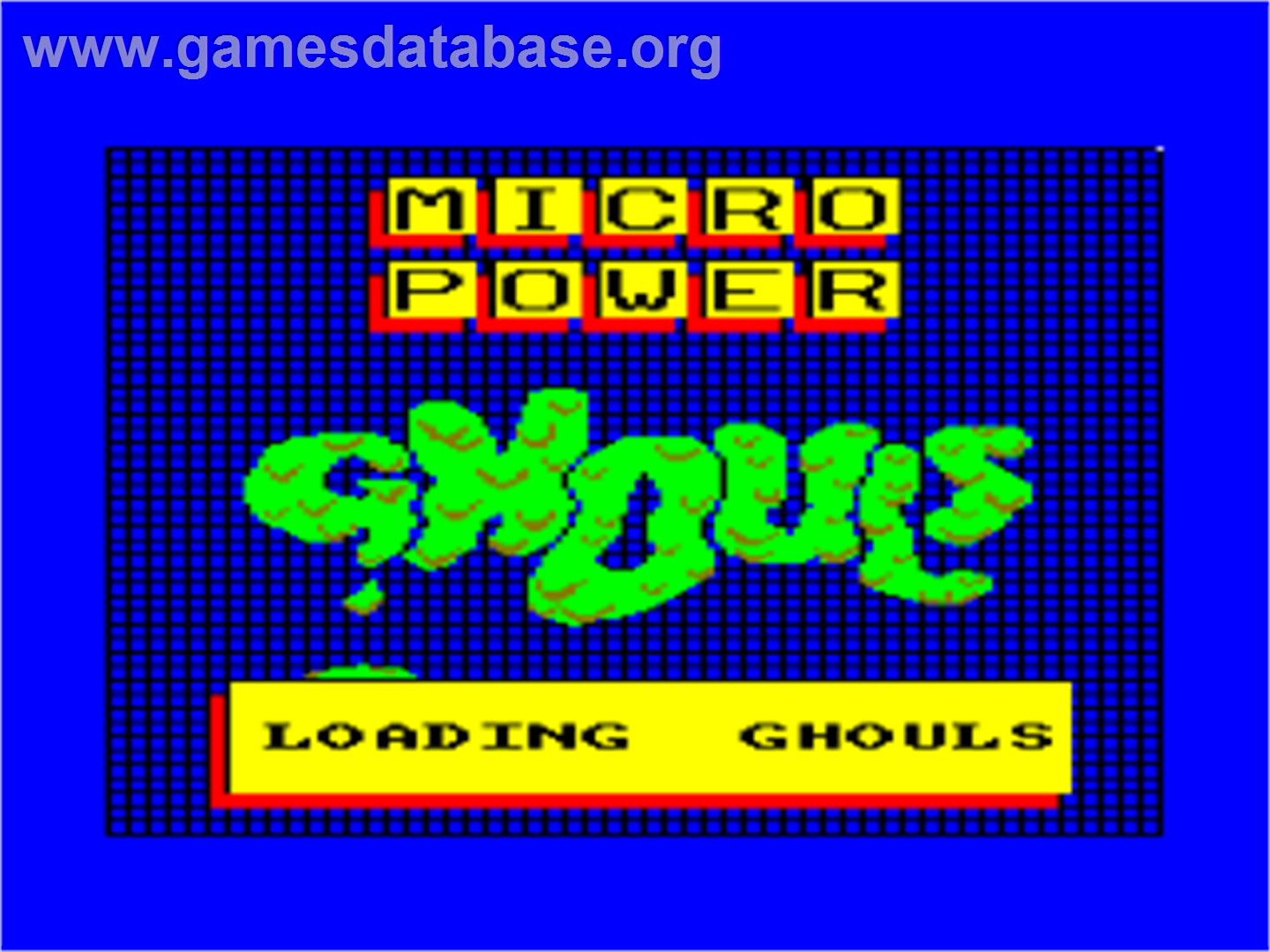 Ghouls - Amstrad CPC - Artwork - Title Screen