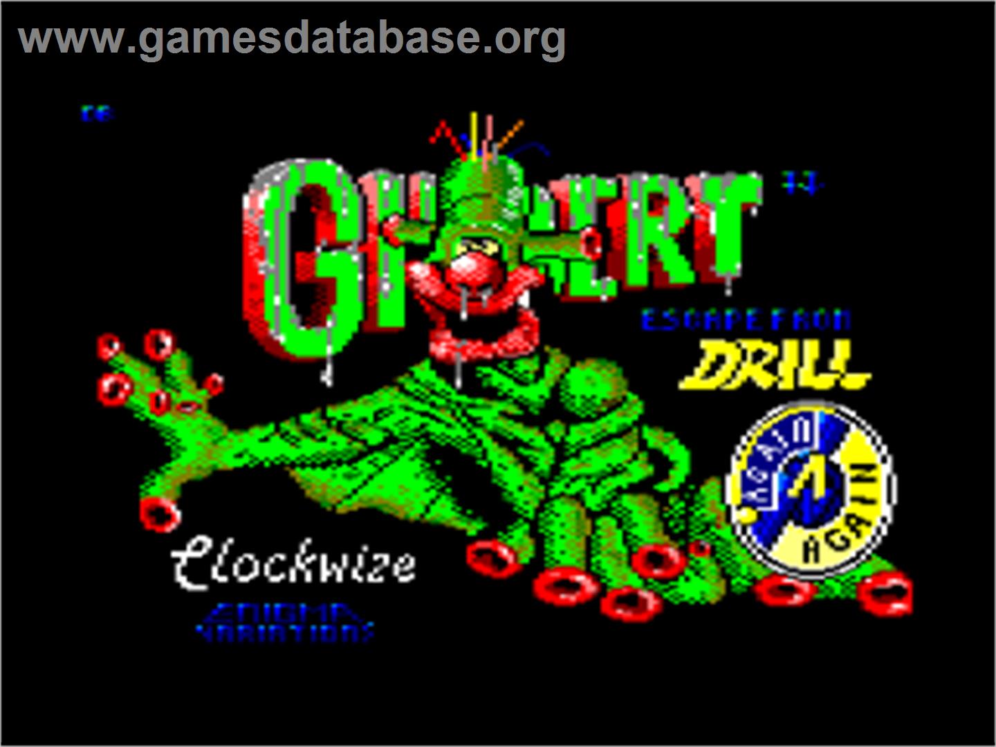 Gilbert - Escape From Drill - Amstrad CPC - Artwork - Title Screen