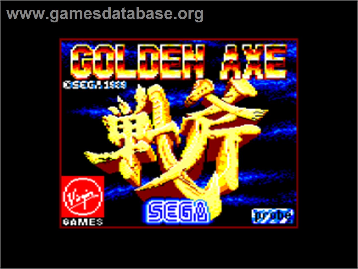 Golden Axe - Amstrad CPC - Artwork - Title Screen
