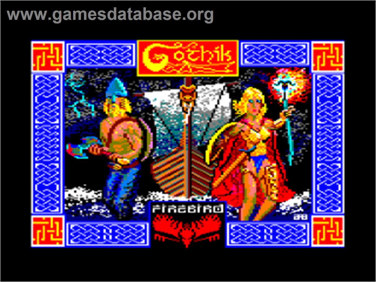 Gothik - Amstrad CPC - Artwork - Title Screen