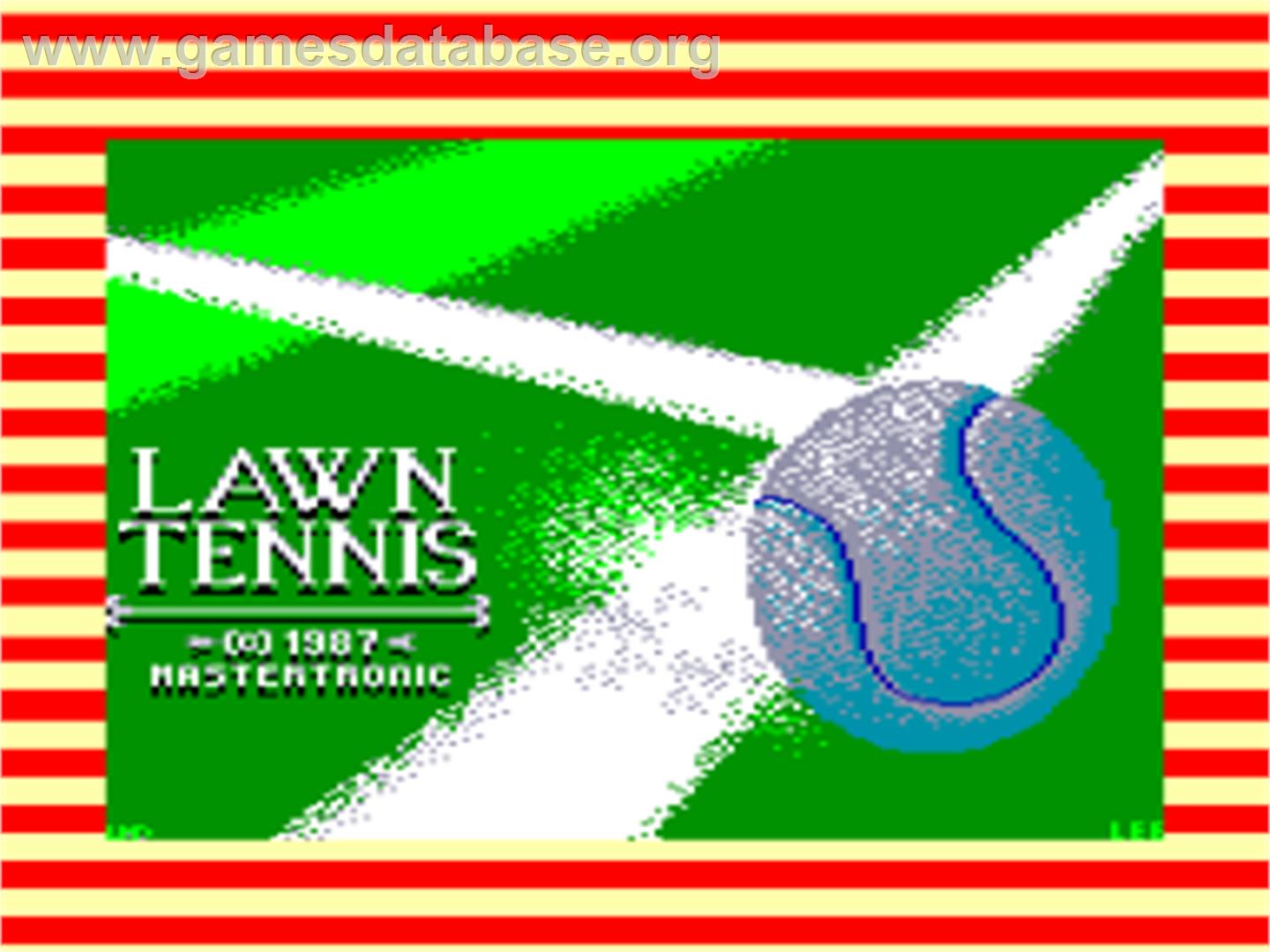 Grand Prix Tennis - Amstrad CPC - Artwork - Title Screen