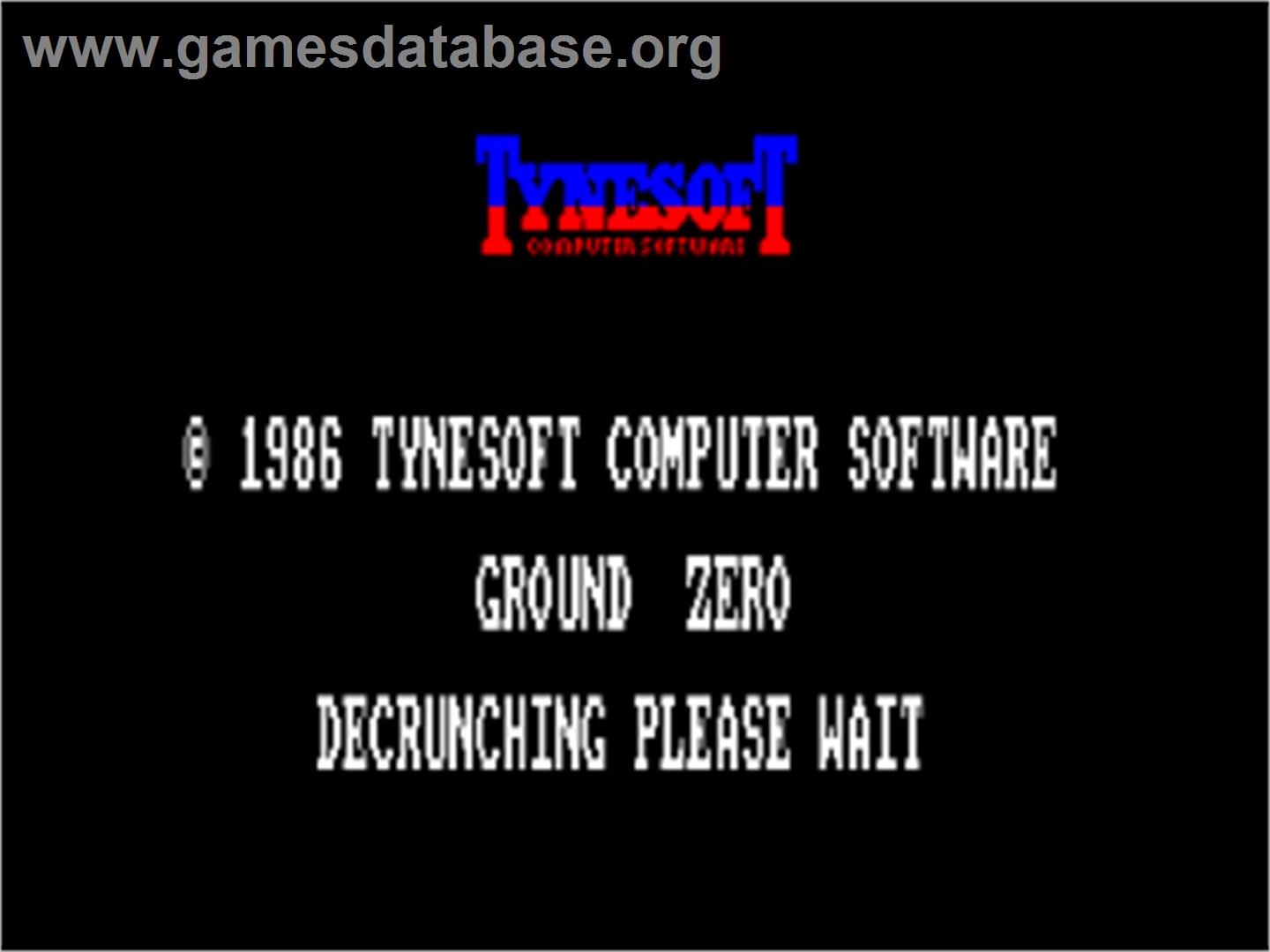 Ground Zero - Amstrad CPC - Artwork - Title Screen