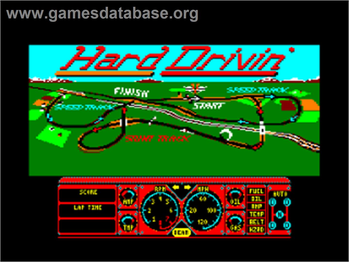 Hard Drivin' - Amstrad CPC - Artwork - Title Screen