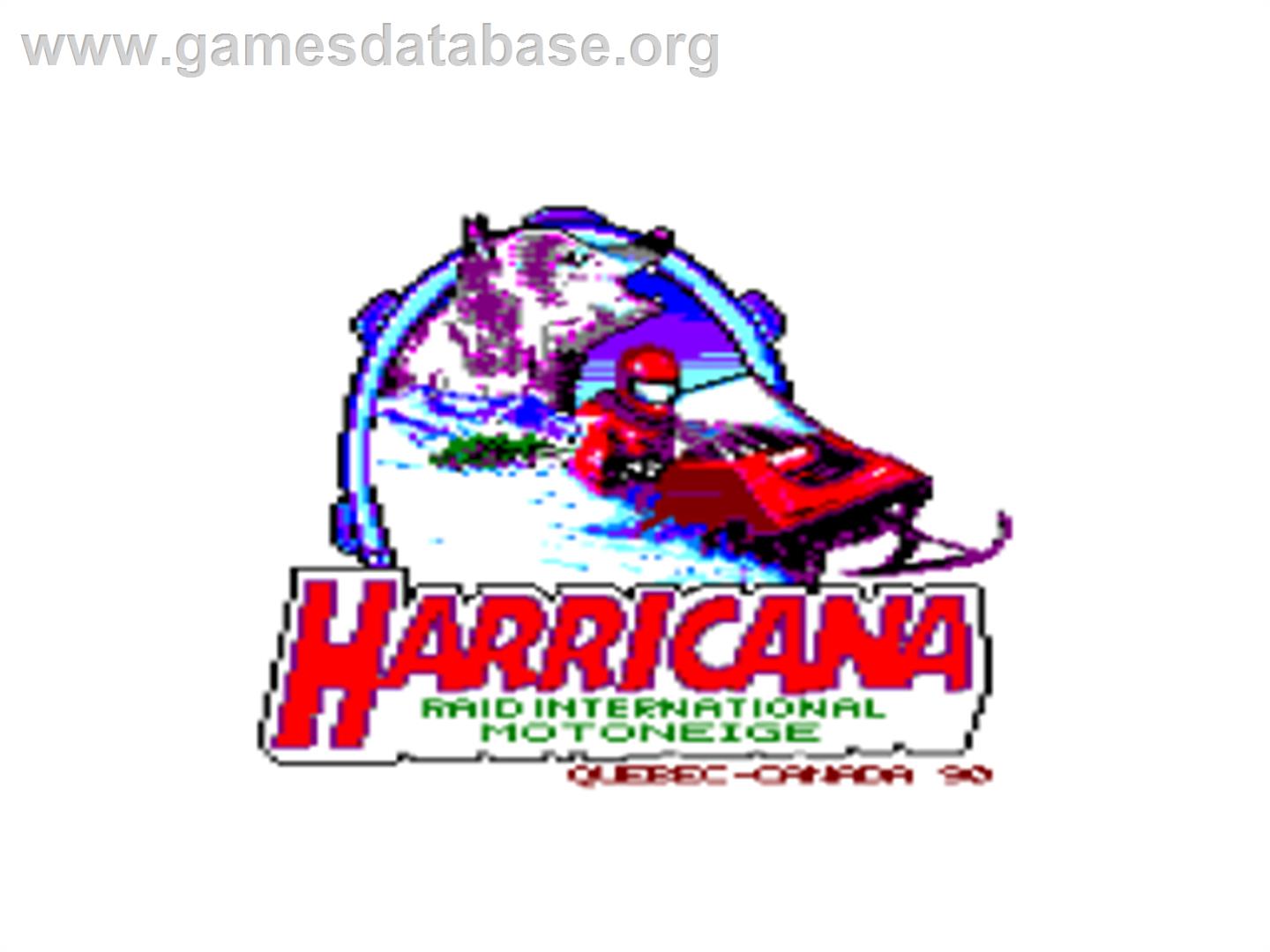 Harricana - International Snowmobile Race - Amstrad CPC - Artwork - Title Screen