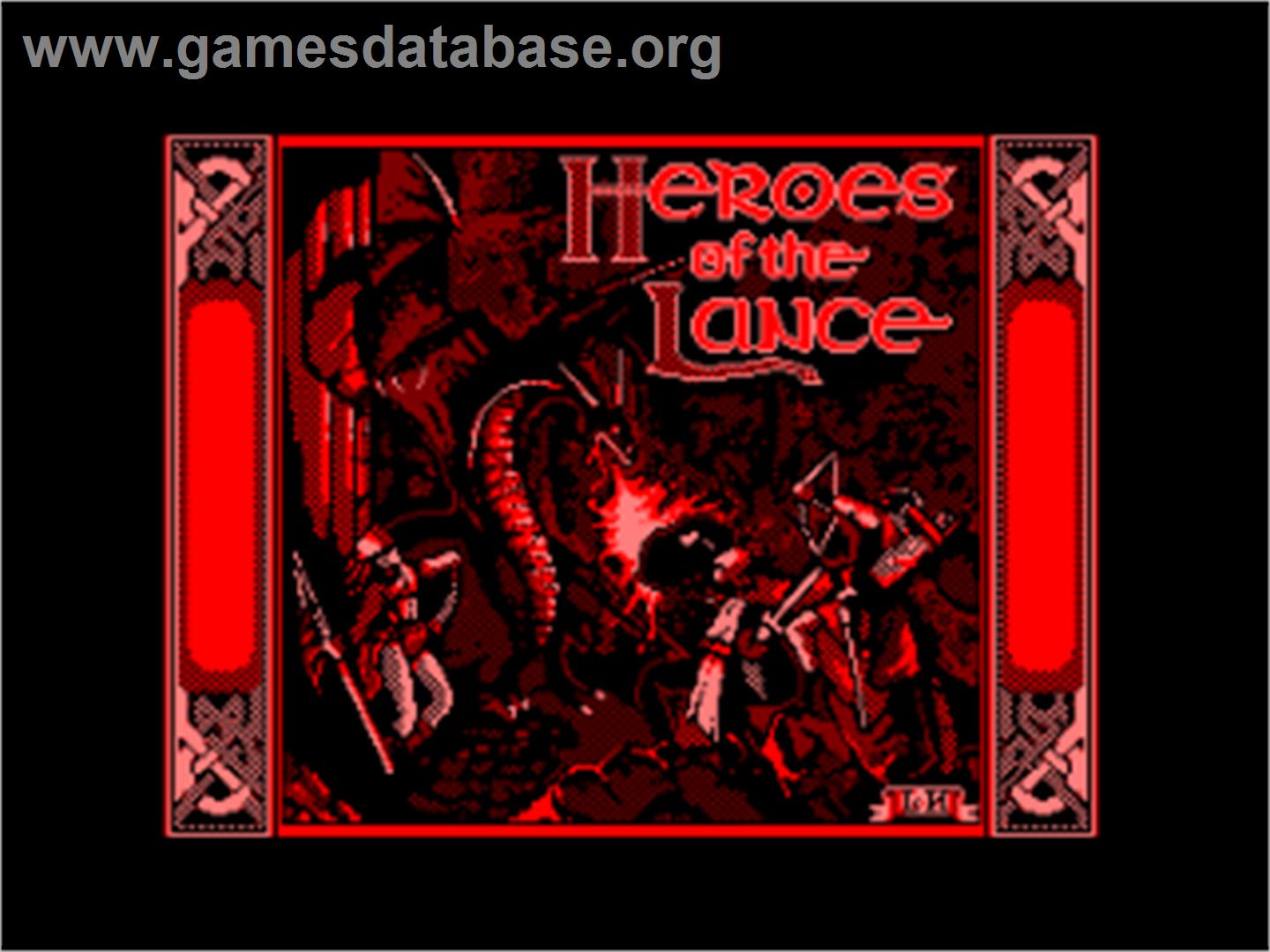 Heroes Of The Lance - Amstrad CPC - Artwork - Title Screen