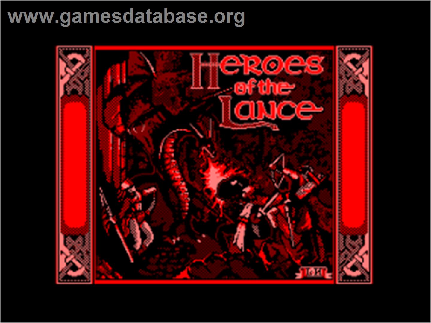 Heroes of the Lance - Amstrad CPC - Artwork - Title Screen