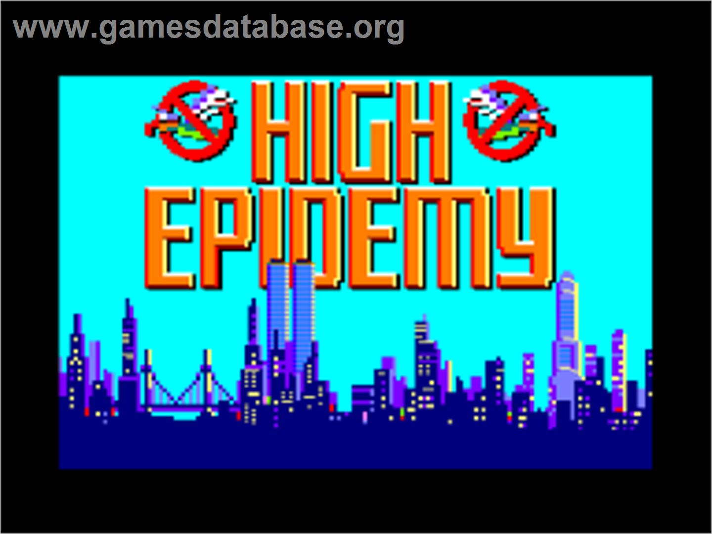 High Epidemy - Amstrad CPC - Artwork - Title Screen