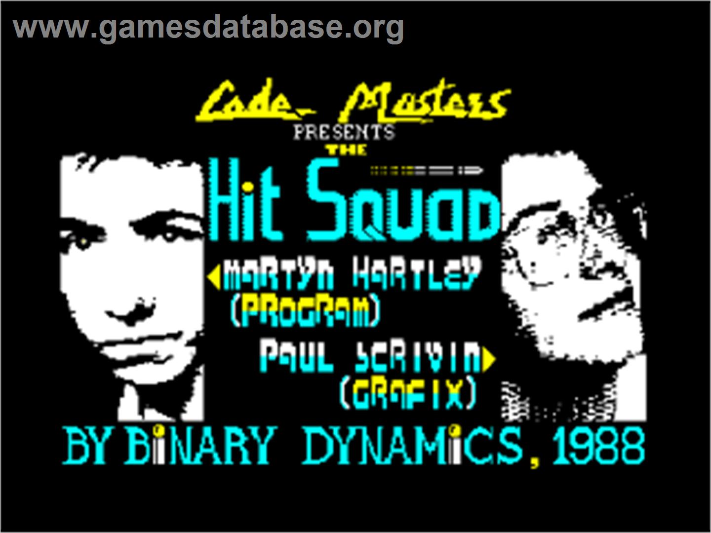 Hit Squad, The - Amstrad CPC - Artwork - Title Screen