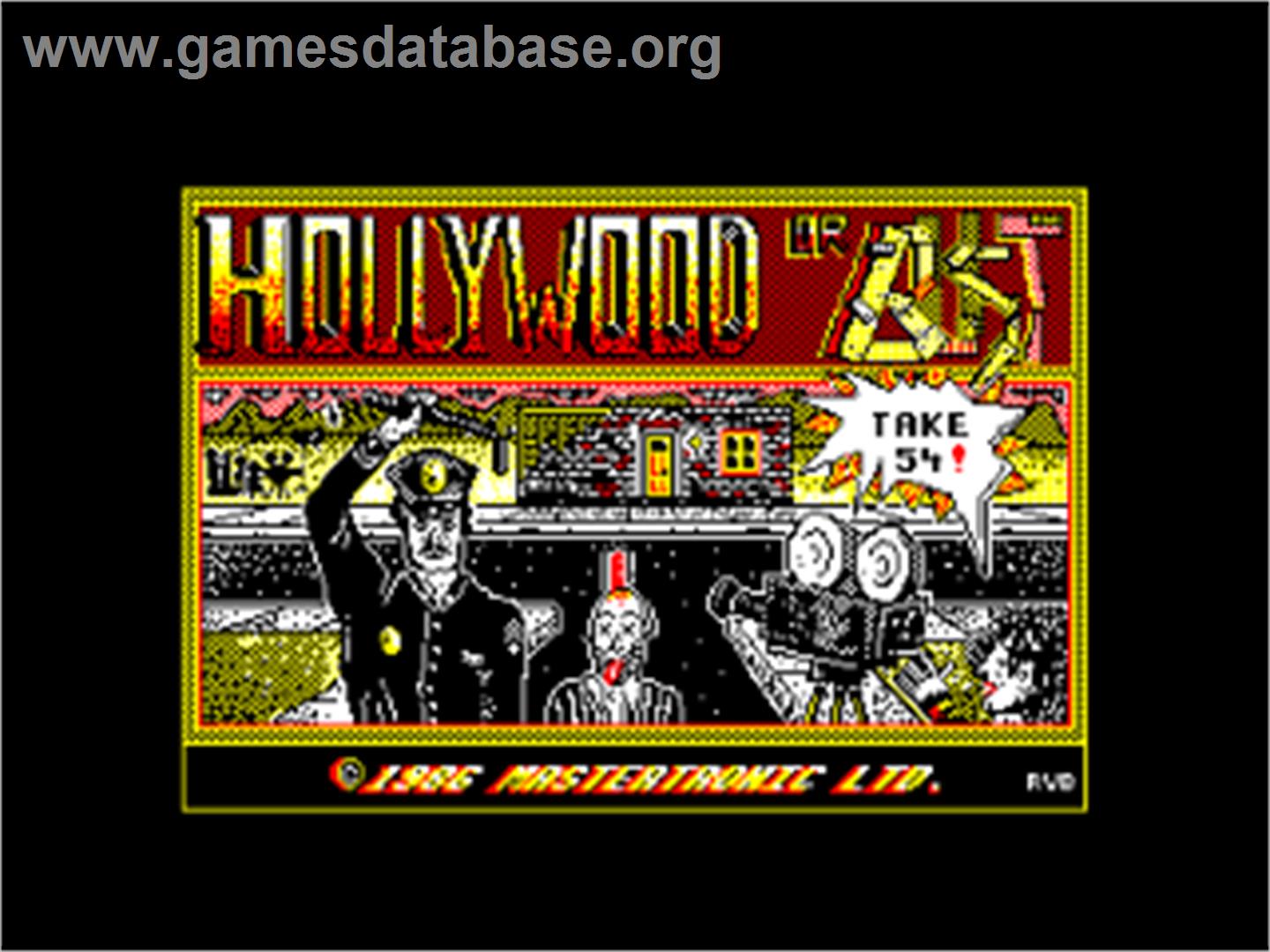 Hollywood Or Bust - Amstrad CPC - Artwork - Title Screen