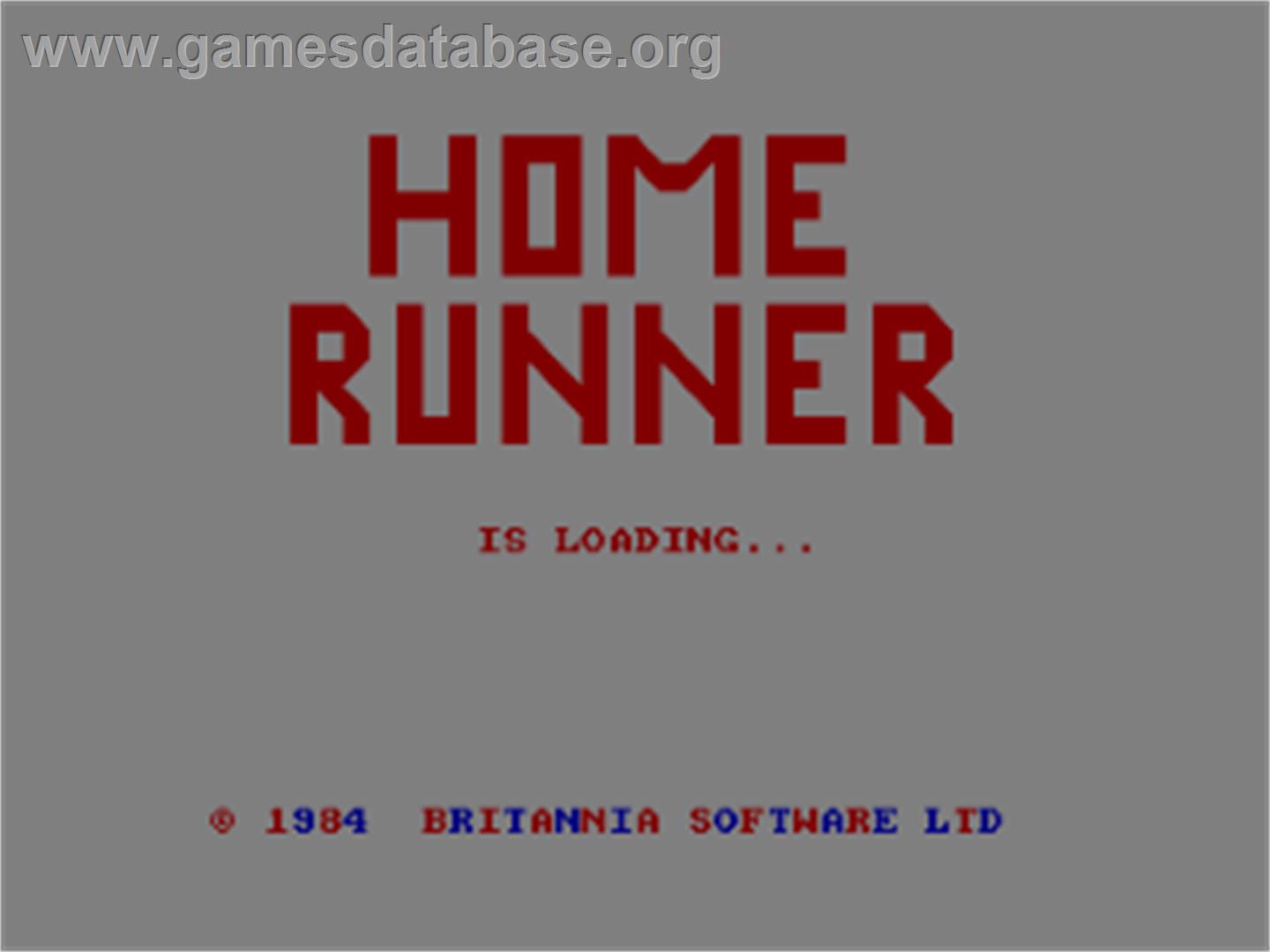 Home Runner - Amstrad CPC - Artwork - Title Screen