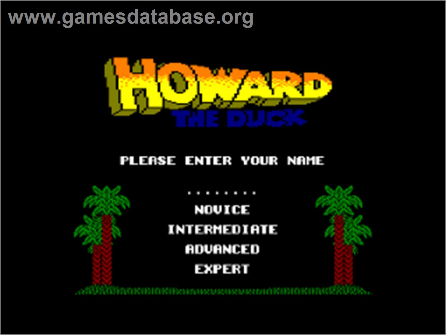 Howard the Duck - Amstrad CPC - Artwork - Title Screen