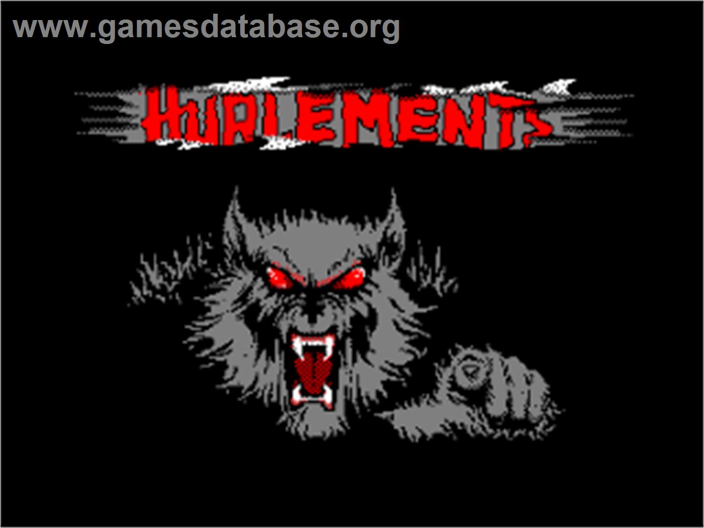 Hurlements - Amstrad CPC - Artwork - Title Screen