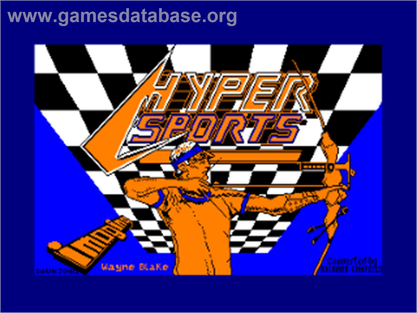Hyper Sports - Amstrad CPC - Artwork - Title Screen