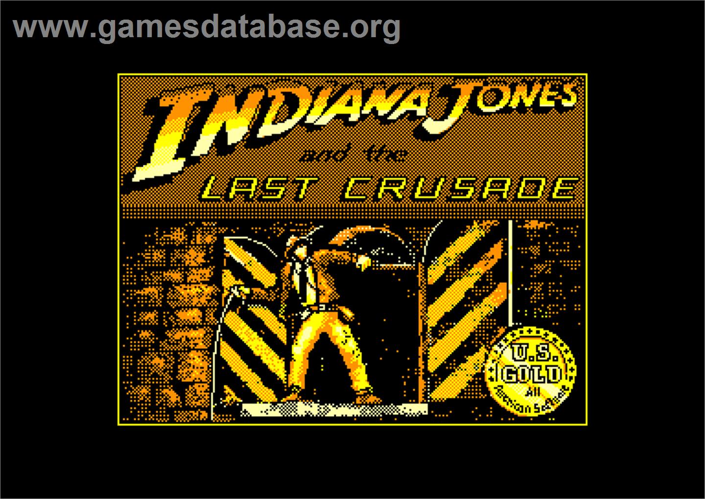Indiana Jones and the Last Crusade: The Action Game - Amstrad CPC - Artwork - Title Screen