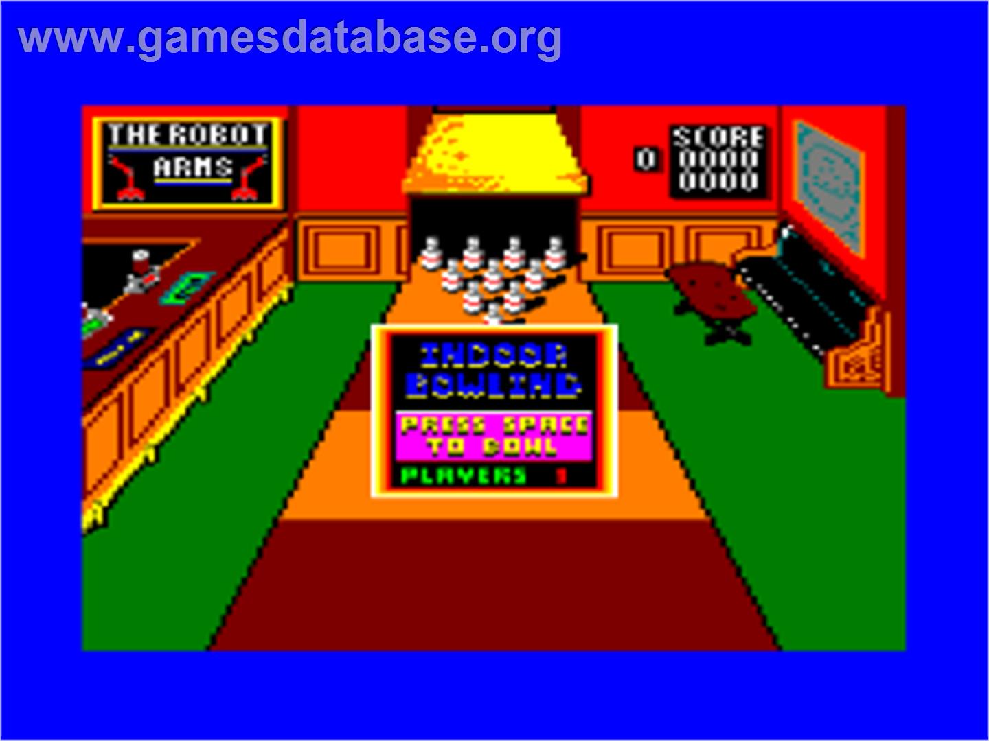 Indoor Bowling - Amstrad CPC - Artwork - Title Screen
