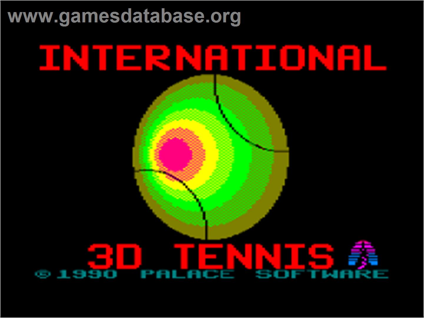 International 3D Tennis - Amstrad CPC - Artwork - Title Screen