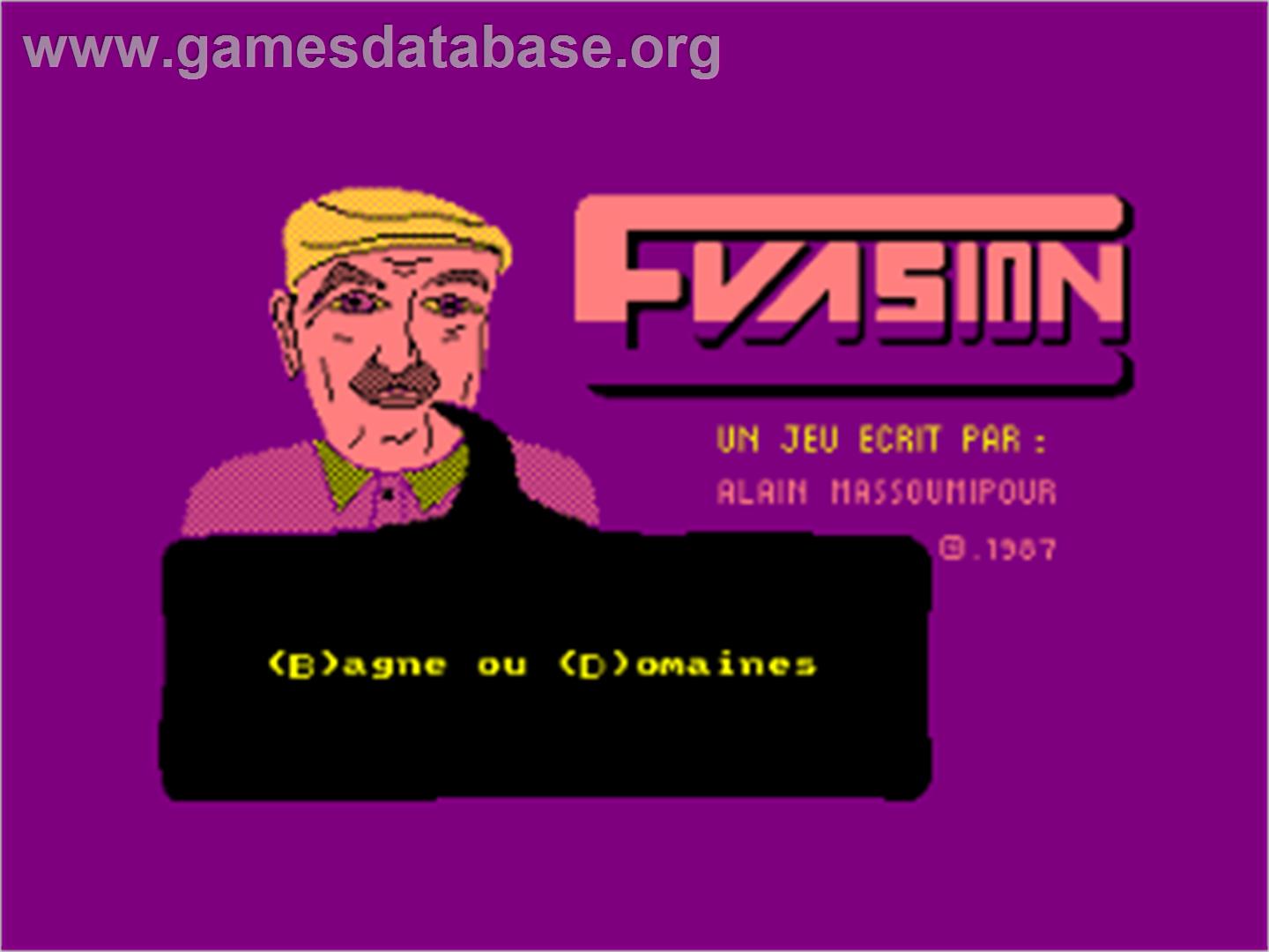 Invasion - Amstrad CPC - Artwork - Title Screen